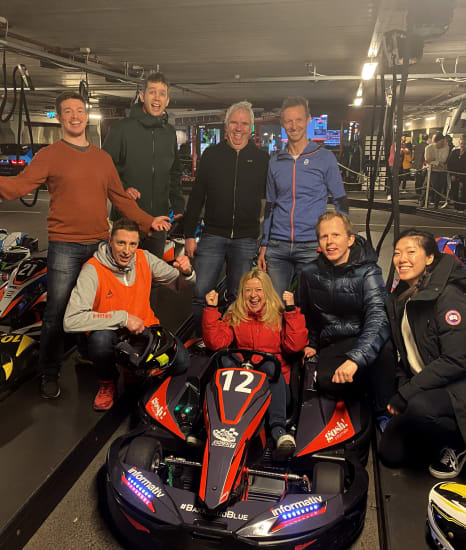 Fornøyde Milesere på gokart